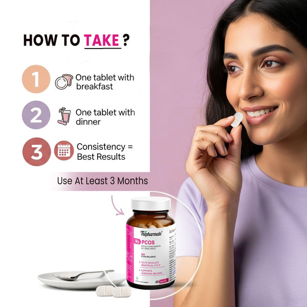 PCOS Supplement for Women with Myo-Inositol & D-Chiro Inositol (40:1 Ratio),L-Methylfolate, Zinc, Chromium, Shatavari & Manjistha – Menstrual & Hormonal Balance – 60 Tablets – Sugar-Free