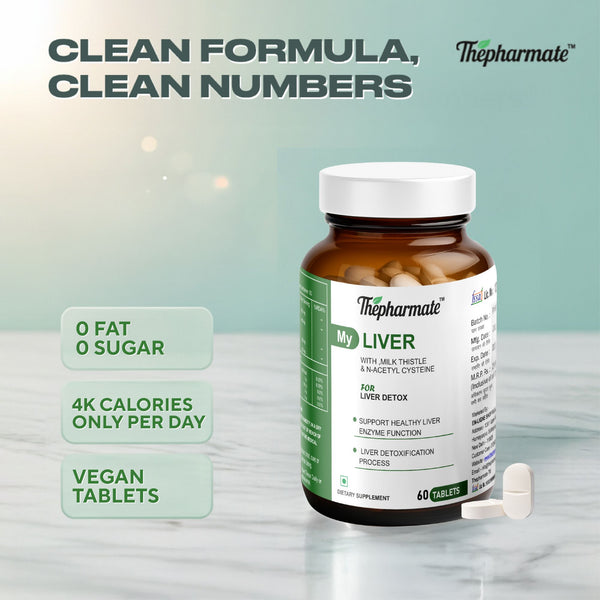 Liver Detox Supplement with N-Acetyl Cysteine (NAC), Milk Thistle 80% Silymarin – 60Tablets