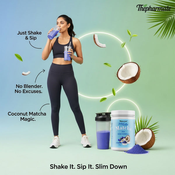 Keto Matcha Powder with Whey Protein, MCT, Avocado Extract, Green Tea (95%Polyphenols), Calcium HMB & B-Vitamins – Coconut Flavour – Weight loss without side effects – No Sugar – 150g