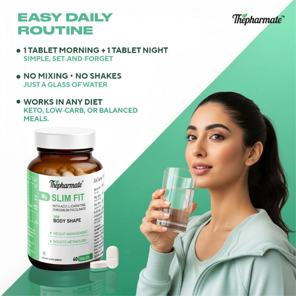 Slimming Tablets with L-Carnitine, Apple Cider Vinegar & Chromium Picolinate – 60 Tablets