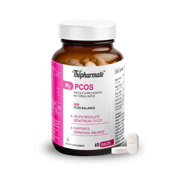 PCOS Supplement for Women with Myo-Inositol & D-Chiro Inositol (40:1 Ratio),L-Methylfolate, Zinc, Chromium, Shatavari & Manjistha – Menstrual & Hormonal Balance – 60 Tablets – Sugar-Free